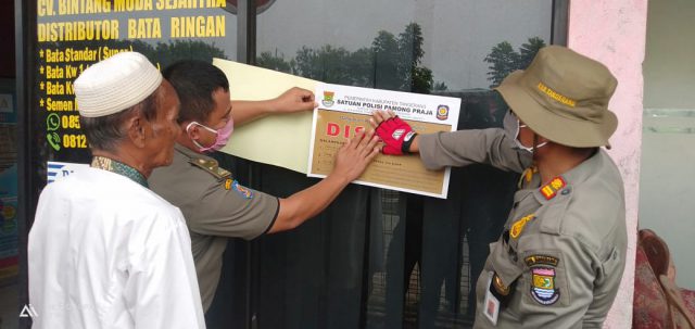 5 Bangunan Tak Miliki IMB di Balaraja Tangerang Disegel