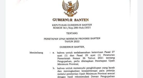 UMP 2022 Banten