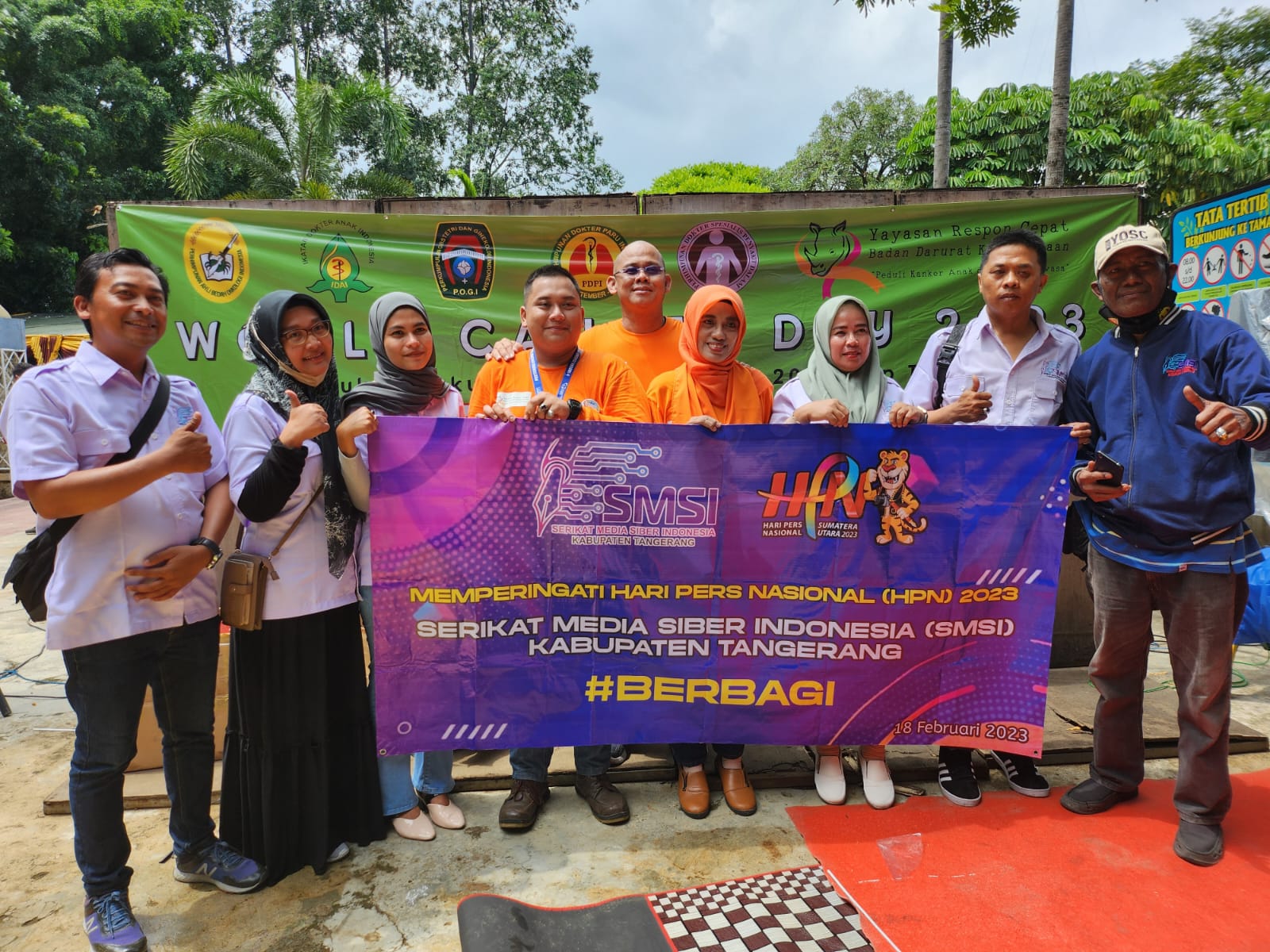 HPN 2023, SMSI Kabupaten Tangerang Berbagi Bersama Pejuang Kanker