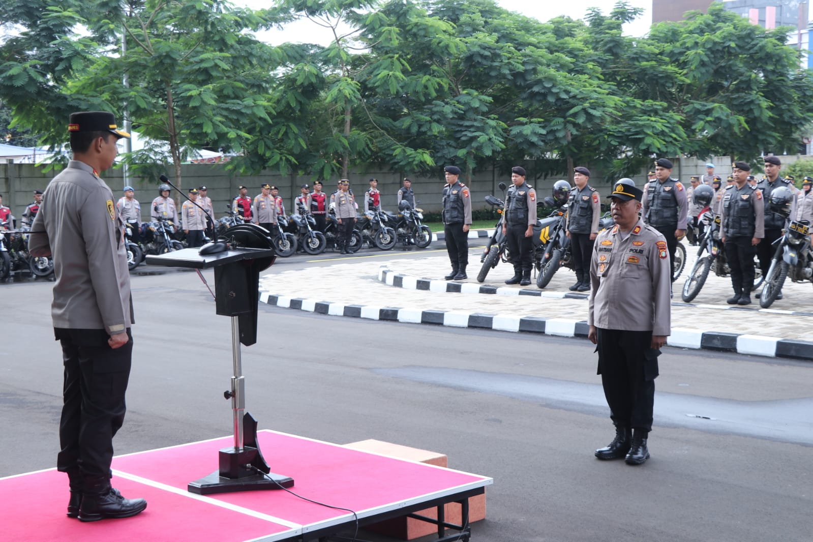 Pastikan Keamanan Jelang Ramadhan, Polres Metro Tangerang Cek Kendaraan Dinas Patroli