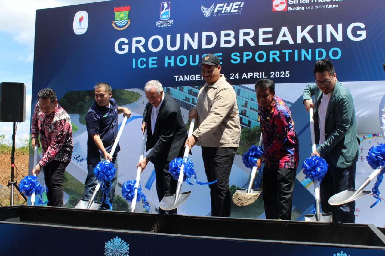Bupati Tangerang Dampingi Menpora di Groundbreaking Ice House Sportindo