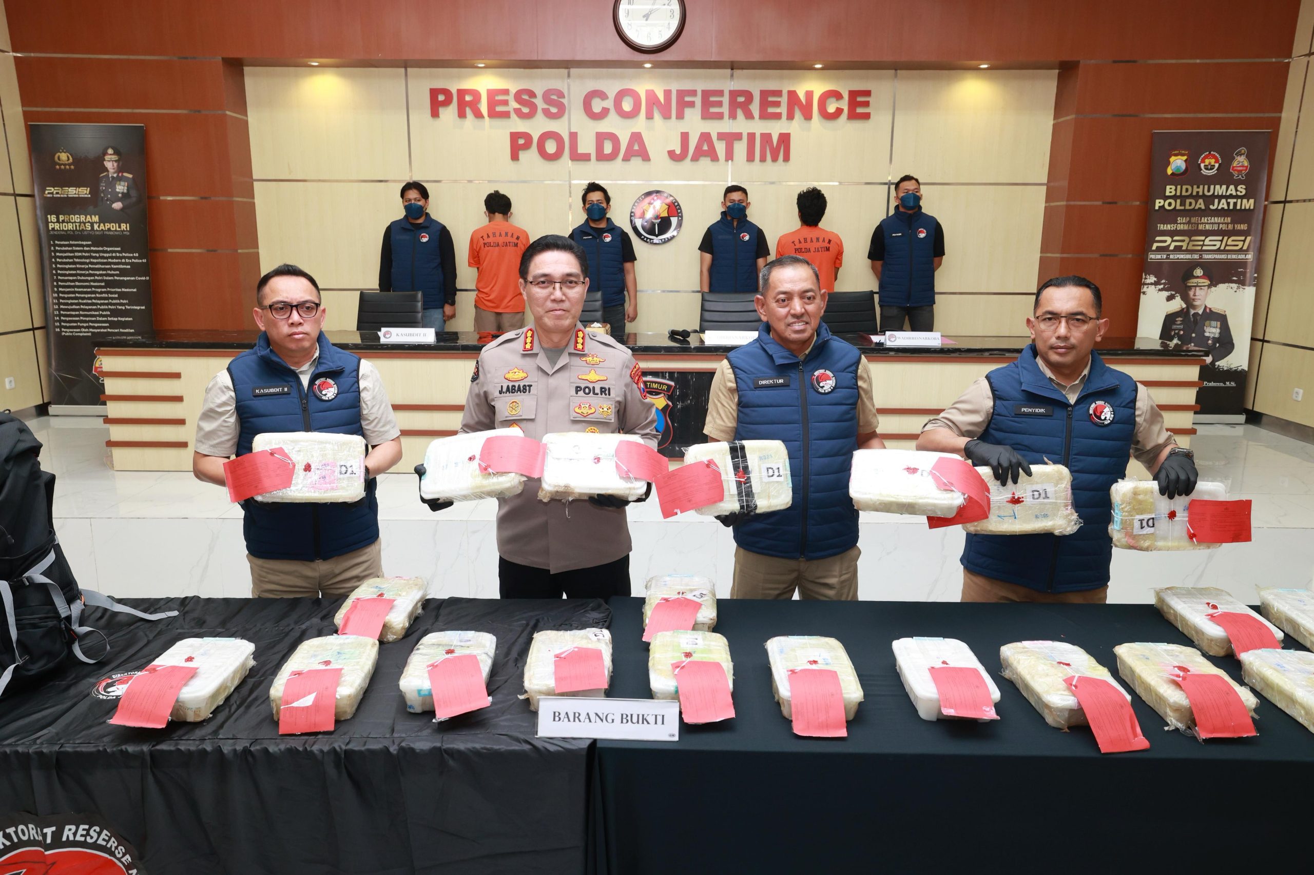 Jaringan Narkoba Internasional Dibongkar Polda Jatim, 21 Kg Sabu Disita