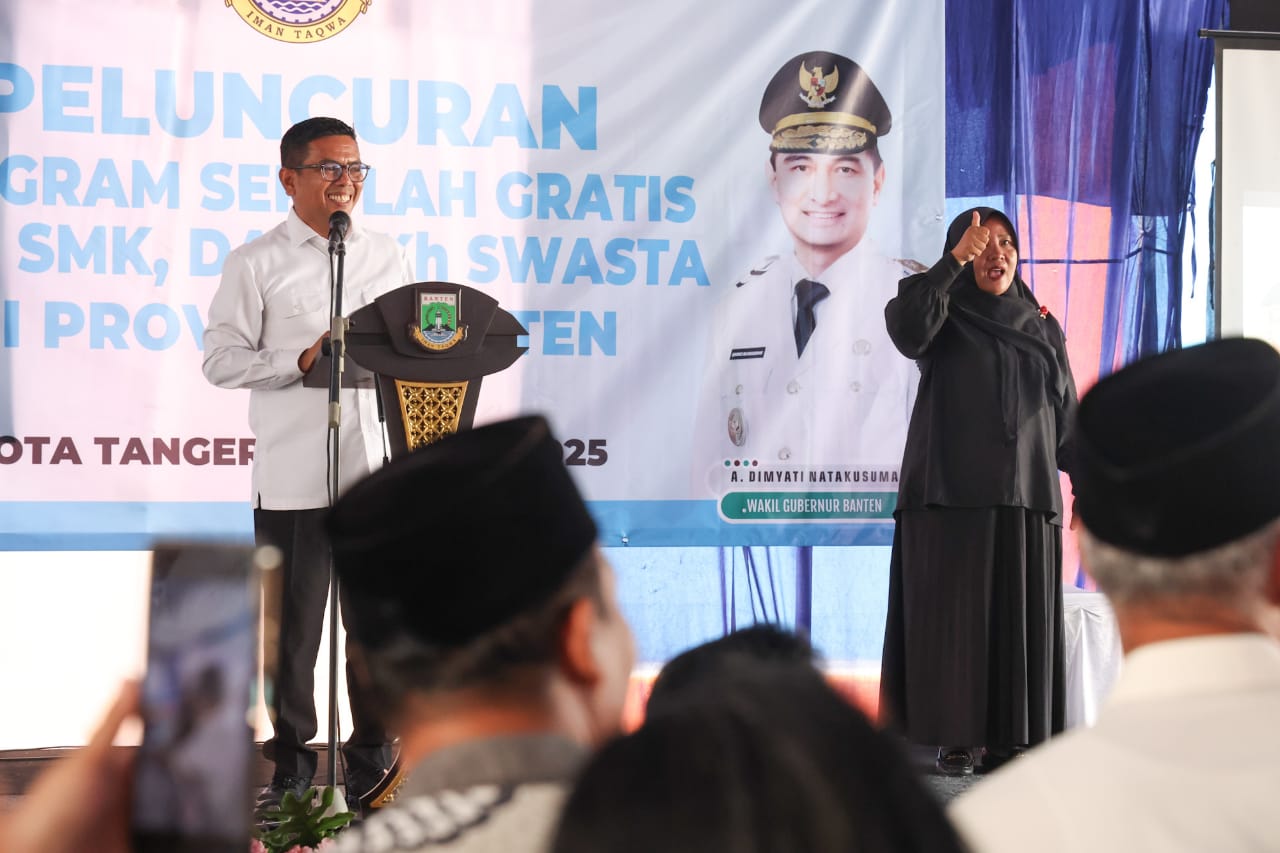 Andra Soni Resmikan Sekolah Gratis untuk SMA, SMK, dan SKh Swasta se-Banten