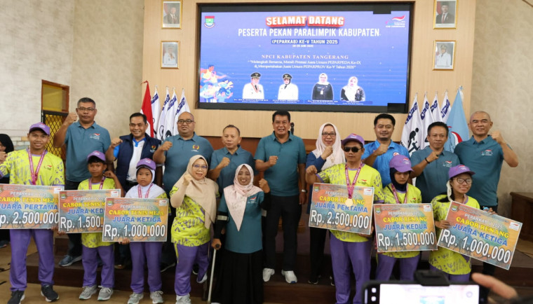 Lebih dari 100 Atlet Disabilitas Unjuk Gigi di Peparkab Ke-5 Kabupaten Tangerang, Bupati Maesyal: Jangan Ada Perbedaan Pengakuan