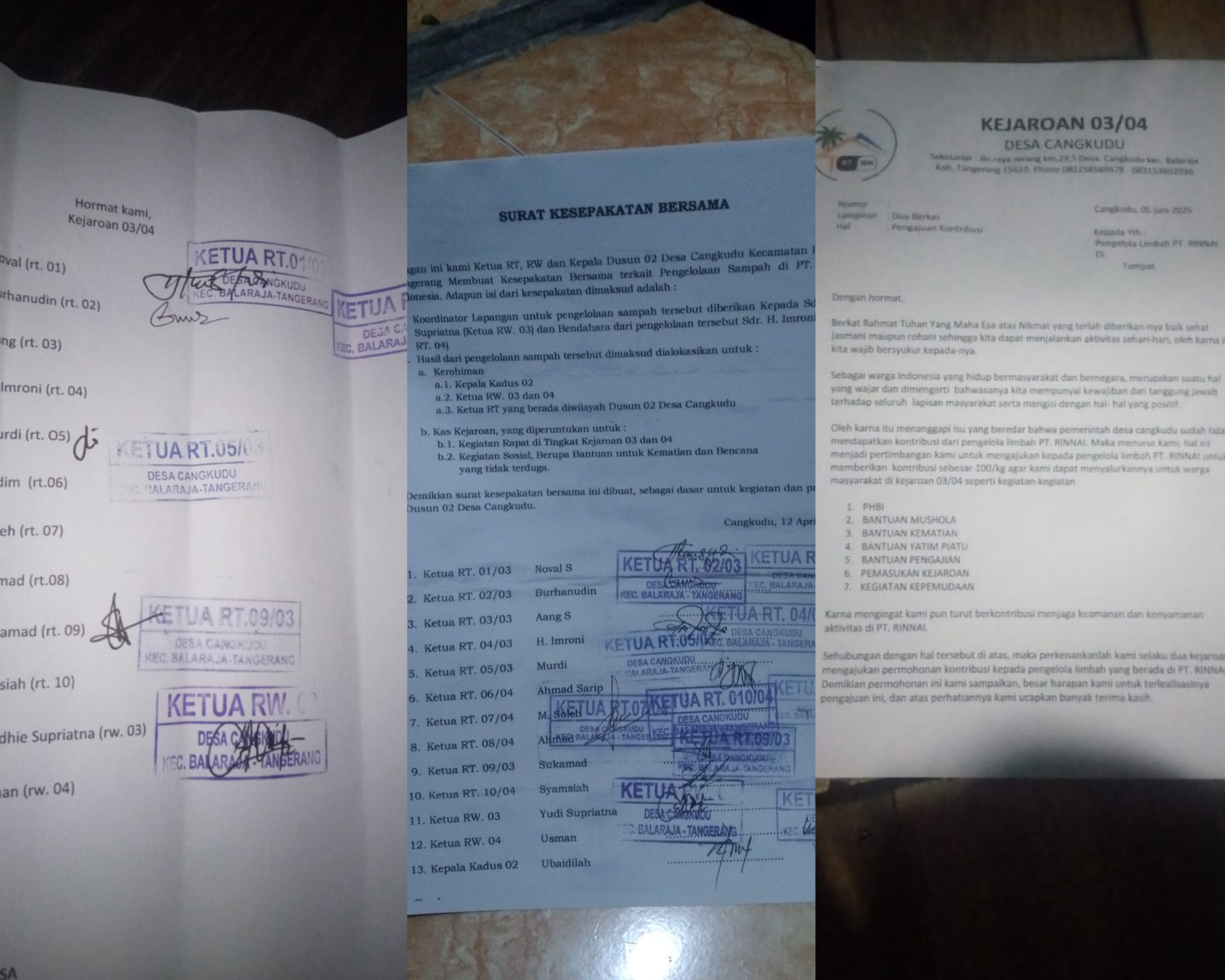Warga Geger! Ketua RT/RW di Cangkudu Diduga Minta “Jatah Preman” ke PT. Rinnai