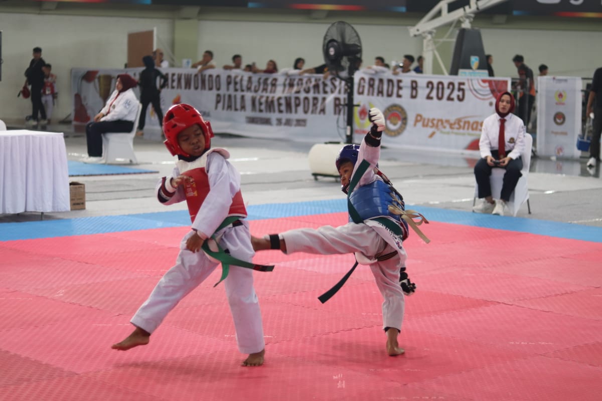 1.159 Atlet Taekwondo Pelajar Berlaga di Indomilk Arena, Perebutkan Piala Kemenpora