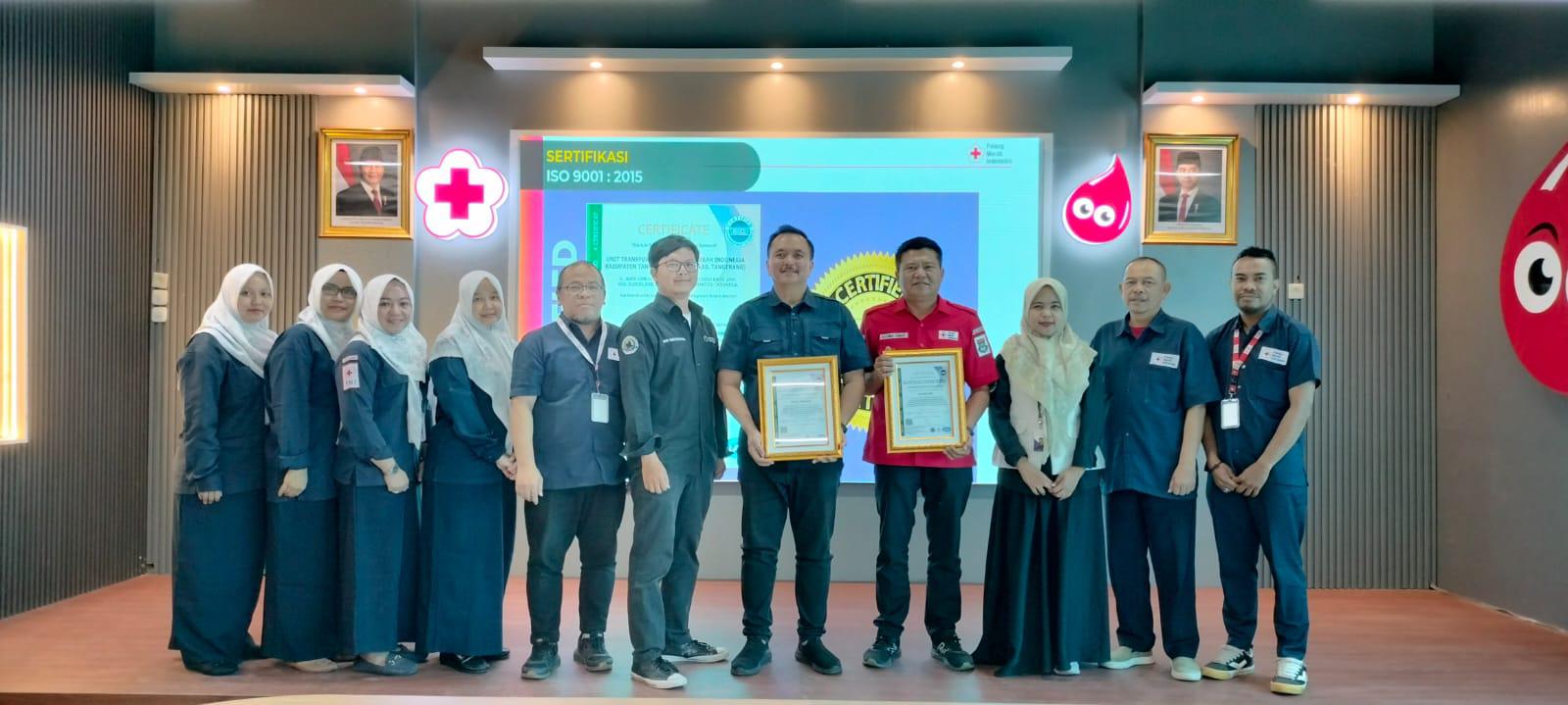 Layanan Donor Darah Makin Andal, PMI Tangerang Kantongi Sertifikat ISO Internasional