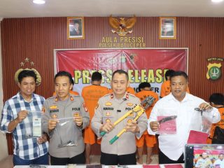 Polsek Batuceper Bekuk 4 Pelaku Curanmor, Dua Motor dan Satu Mobil Jadi Barang Bukti