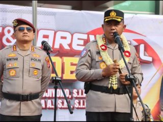 Farewell Parade dan Pedang Pora Sambut dan Antar Pimpinan Polresta Tangerang