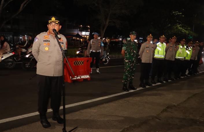 Jamin Rasa Aman Masyarakat, Polresta Tangerang Gelar Apel Patroli Skala Besar