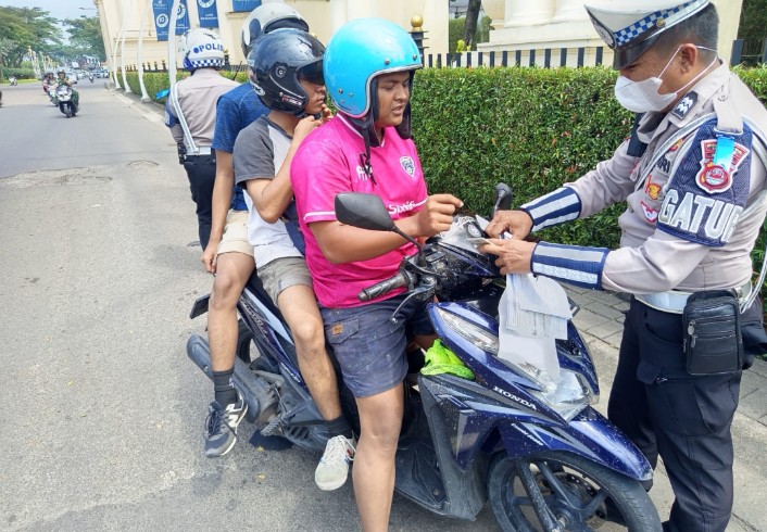 Operasi Patuh Maung Hari Kedua Polresta Tangerang, Jumlah Tilang Manual Meningkat
