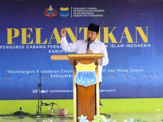 Hadiri Pelantikan PMII, Bupati Maesyal Rasyid Ajak Mahasiswa Kawal Pembangunan