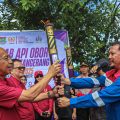 Ambil Api Kirab di Pertamina Gas Bitung, KONI Kabupaten Tangerang Lepas Kirab Obor Porkab VI 2025