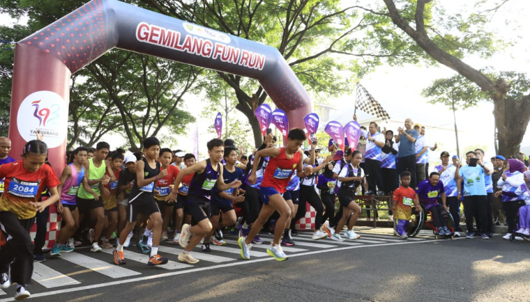 Meriahkan Haornas dan HUT ke-393 Kabupaten Tangerang, Ribuan Warga Ikuti Gemilang Fun Run 5K