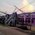 Dihajar Puting Beliung, Stadion Mini Gunung Kaler Porak Poranda, Kerugian Capai Rp3 Miliar