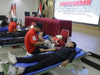Hari Jadi Humas Polri, Polresta Tangerang Bersama Wartawan Gelar Donor Darah