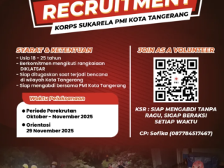 Siap Jadi Relawan? PMI Kota Tangerang Buka Pendaftaran KSR hingga November 2025