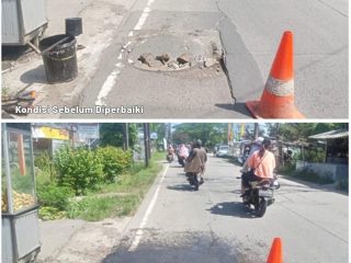DBMSDA Kabupaten Tangerang Gerak Cepat Perbaiki Jalan Berlubang di Rajeg
