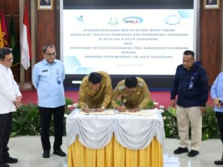 Perumdam TKR Kabupaten Tangerang Rampungkan Serah Terima Aset Jaringan Perpipaan