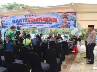 Jemaah Al-Amjad, Pedagang, hingga Ojol Cek Kesehatan Gratis Satlantas Polresta Tangerang